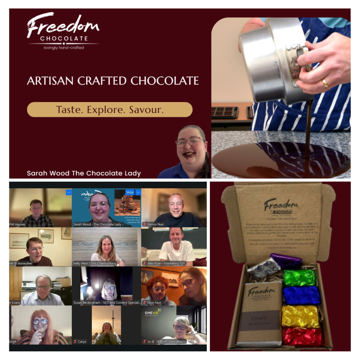 ONLINE Chocolate Tasting Networking Event Wednesday 10th December @2pm