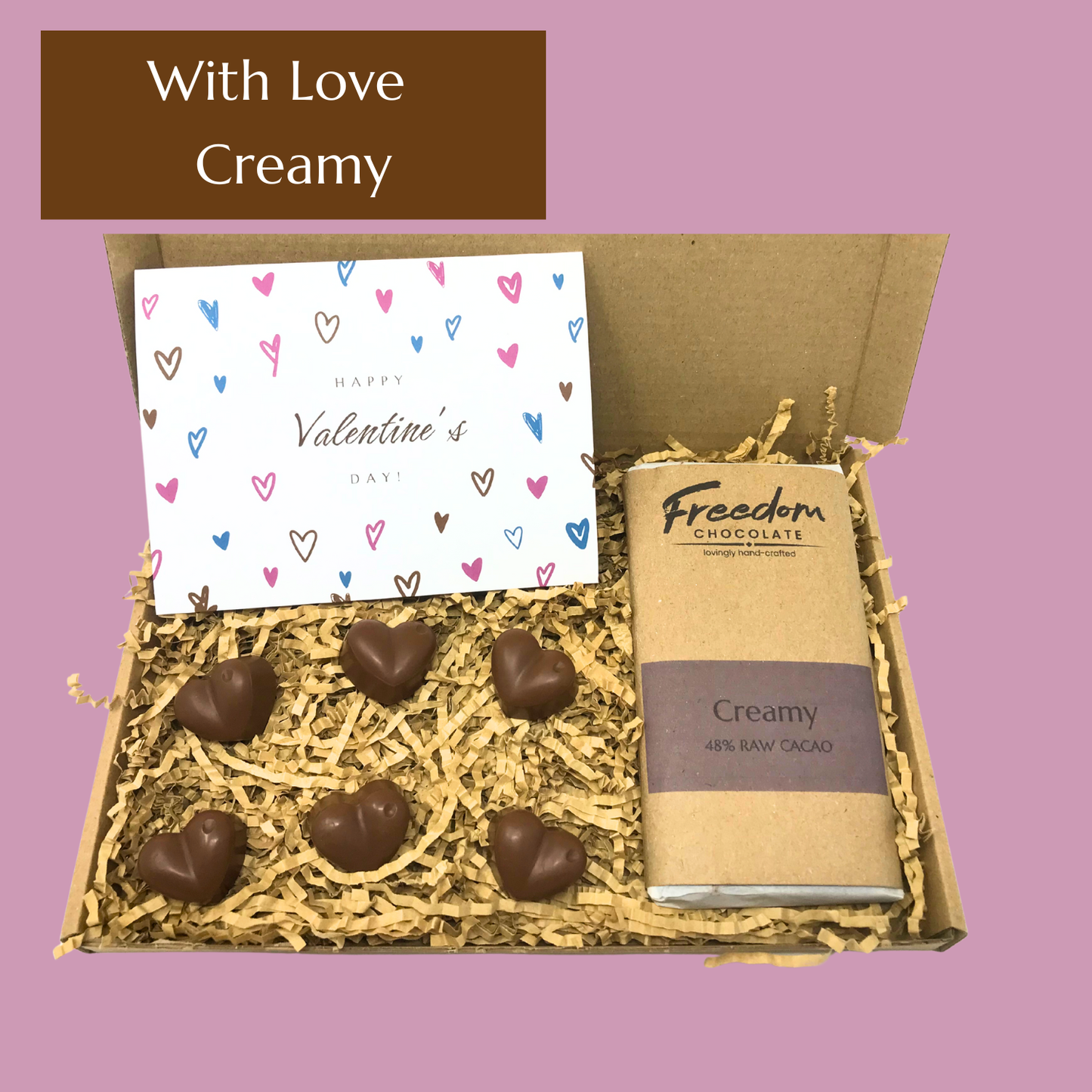 With Love creamy Valentine's chocolate gift