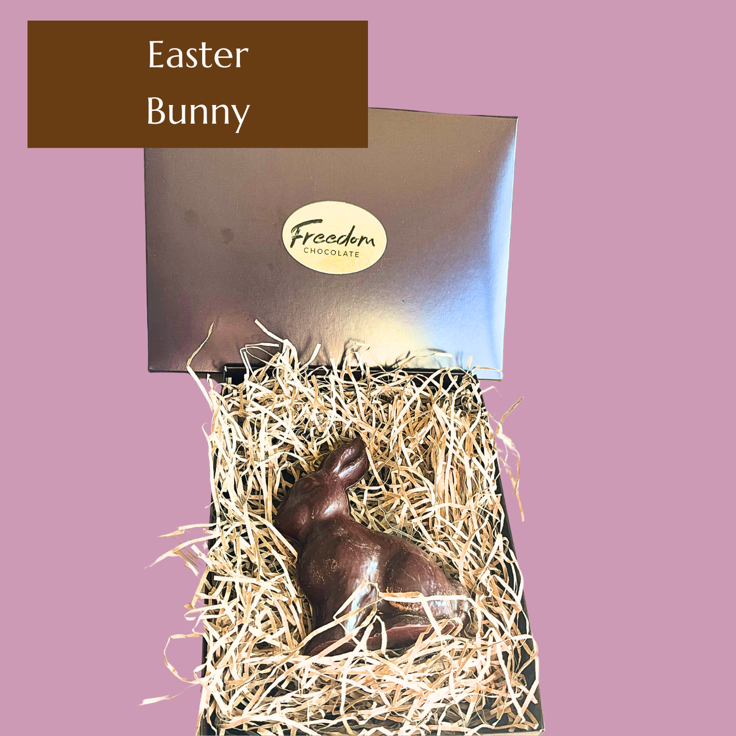 115g Easter Bunny made from Creamy artisan chocolate.